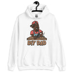 DIY Brown Hair Dark Skin Tone No-Glasses Moustache & Chin Beard Dad Hoodie