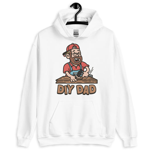 DIY Brown Hair Light Skin Tone Glasses Beard Dad Hoodie