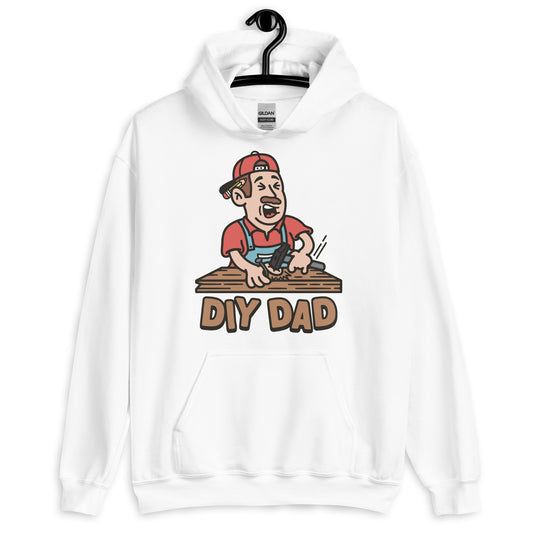DIY Brown Hair Light Skin Tone No-Glasses Moustache Dad Hoodie