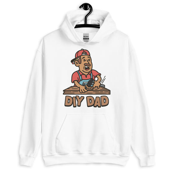 DIY Brown Hair Tan Skin Tone No-Glasses Moustache Dad Hoodie