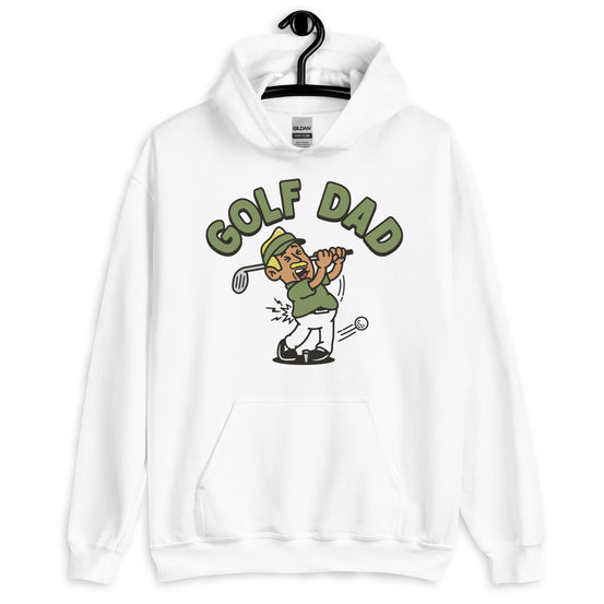 Golf Blond Hair Tan Skin Tone No-Glasses Moustache Dad Hoodie