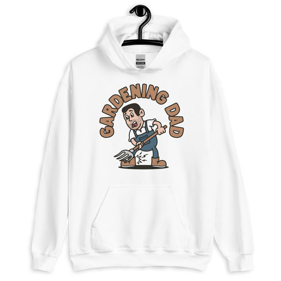 Gardening Black Hair Light Skin Tone No-Glasses Short Stubble Dad Hoodie