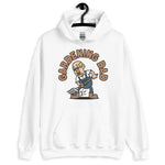 Gardening Blond Hair Light Skin Tone Glasses Bald Moustache & Chin Beard Dad Hoodie