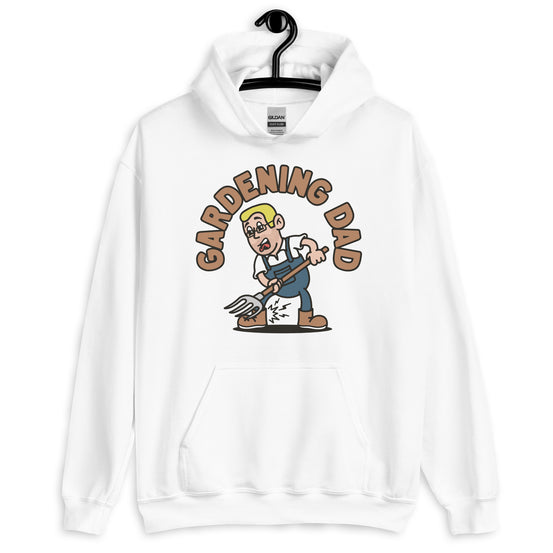 Gardening Blond Hair Light Skin Tone Glasses Short Stubble Dad Hoodie