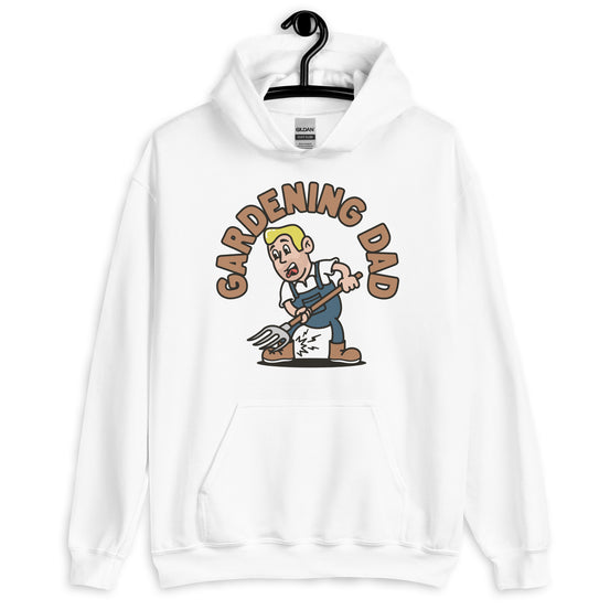 Gardening Blond Hair Light Skin Tone No-Glasses Medium Stubble Dad Hoodie