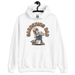 Gardening Brown Hair Light Skin Tone Glasses Bald Moustache Dad Hoodie