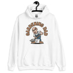 Gardening Brown Hair Light Skin Tone Glasses Bald Stubble Dad Hoodie