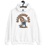 Gardening Brown Hair Light Skin Tone Glasses Long Stubble Dad Hoodie