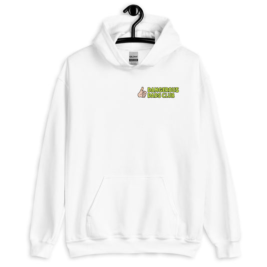 Dangerous Dads Club Hoodie - L.green logo with light thumb