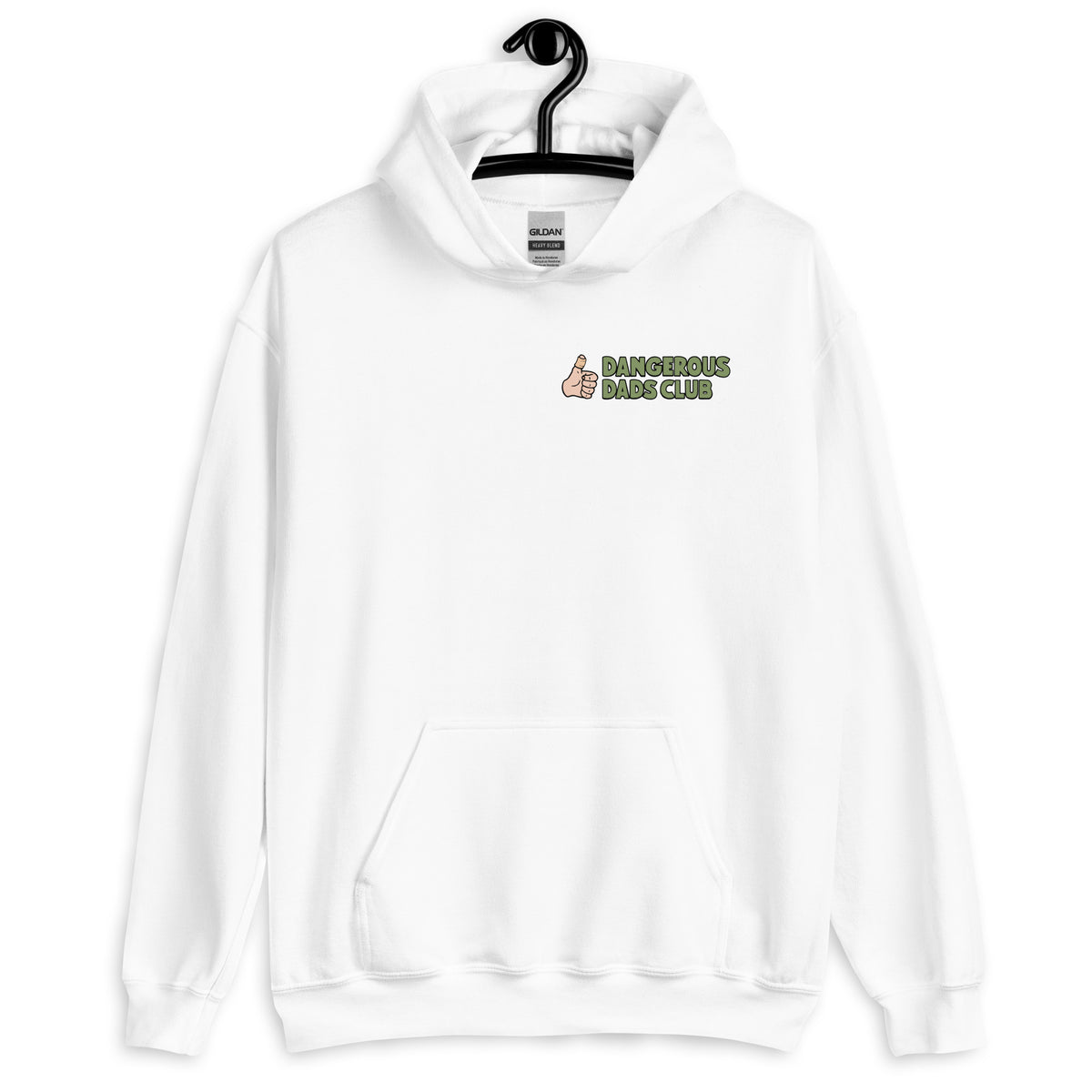 Dangerous Dads Club Hoodie - Green logo with light thumb