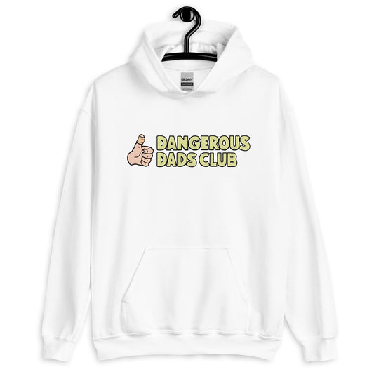 Dangerous Dads Club Hoodie - yellow logo - light thumb