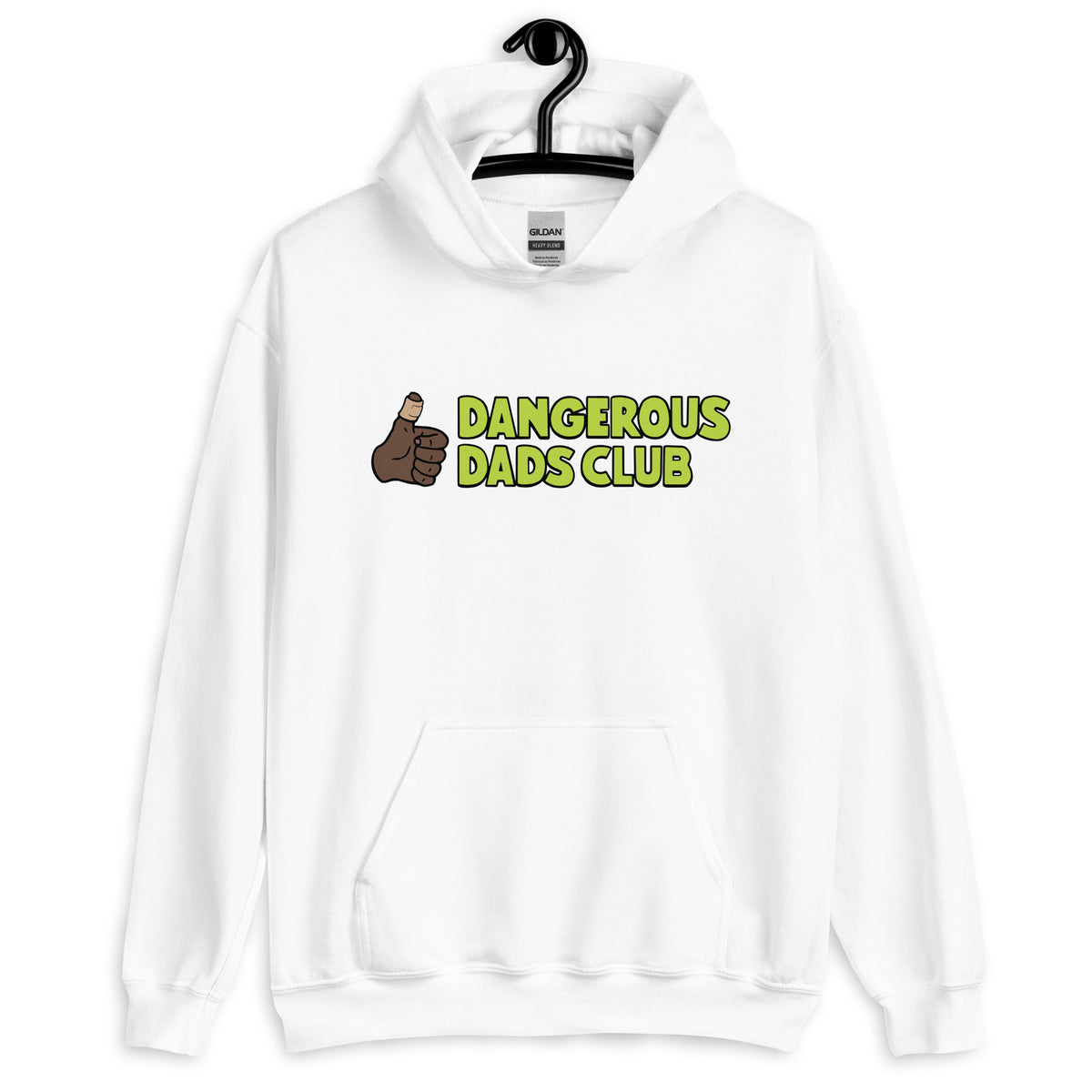 Dangerous Dads Club Hoodie - L.green logo - dark thumb
