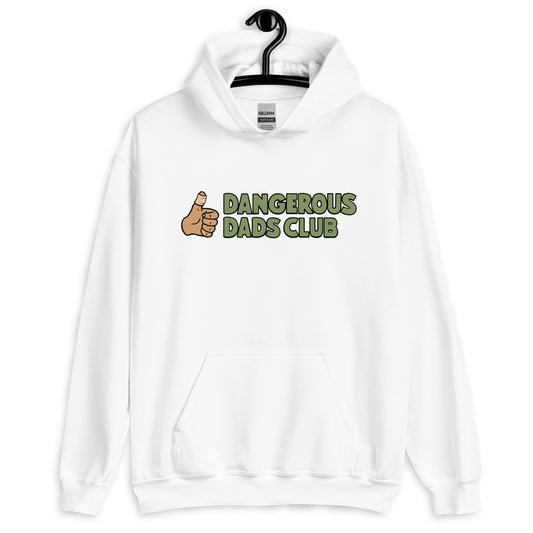 Dangerous Dads Club Hoodie - Green logo - tan thumb