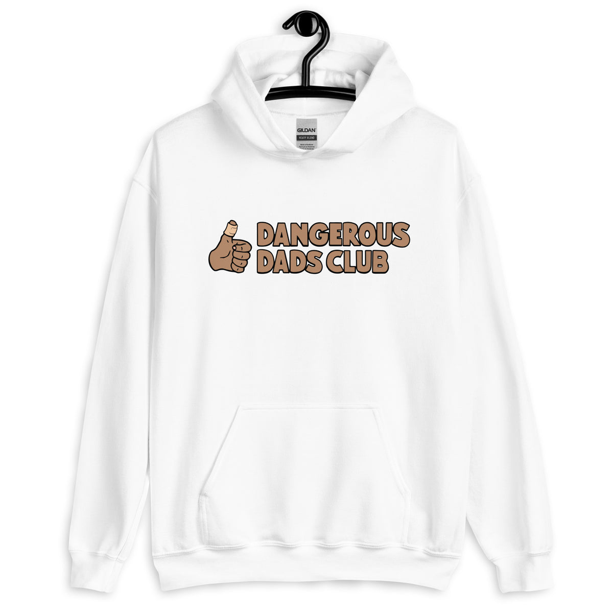 Dangerous Dads Club Hoodie - Brown logo - tan thumb