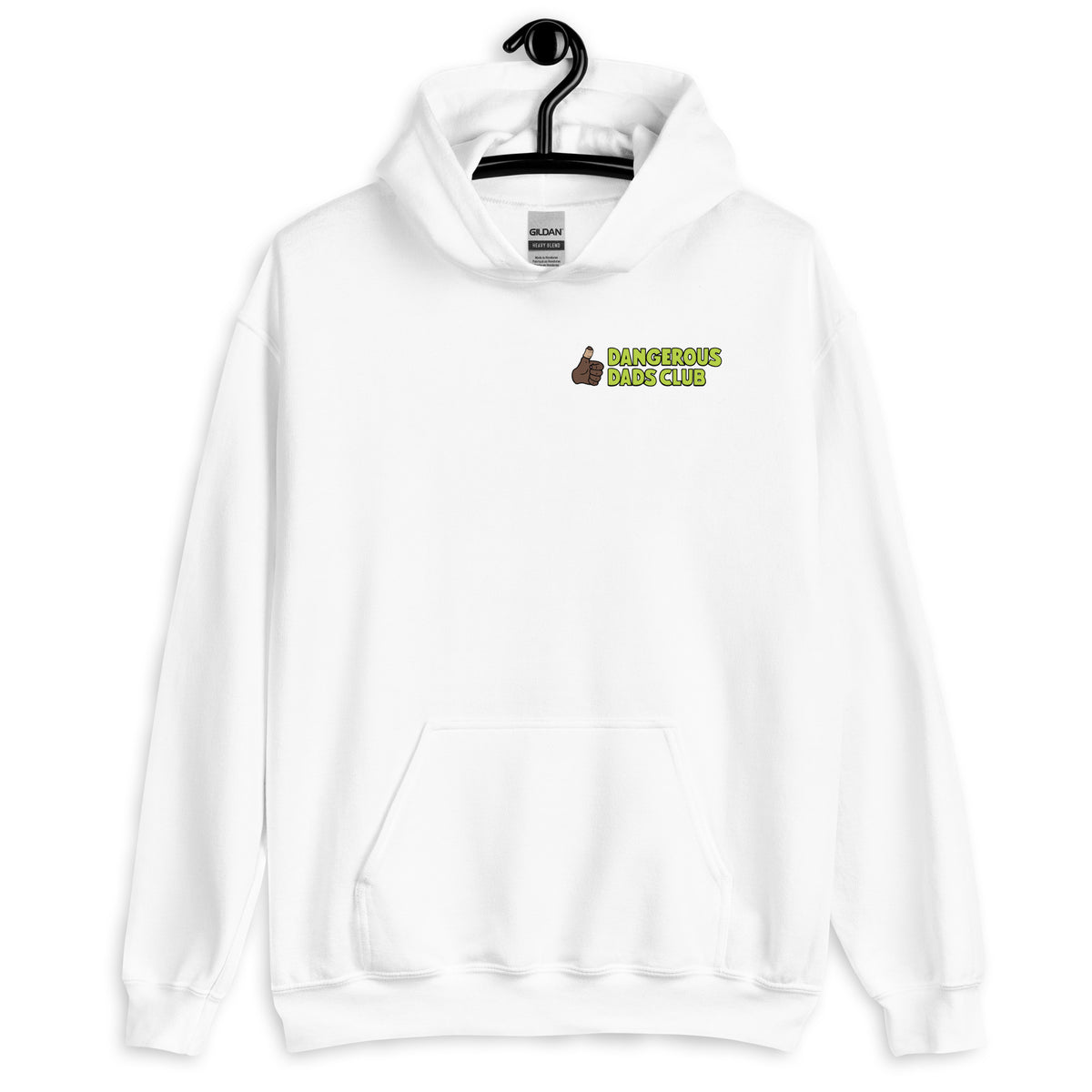 Tennis Black Hair Dark Skin Tone Glasses Long Beard Dad Hoodie