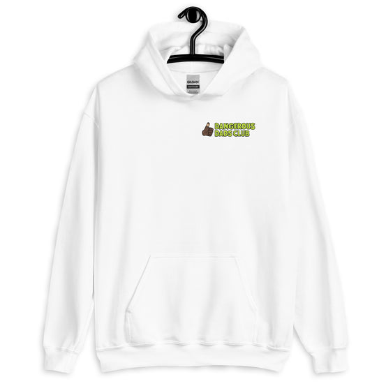 Tennis Black Hair Dark Skin Tone Glasses Medium Moustache Dad Hoodie