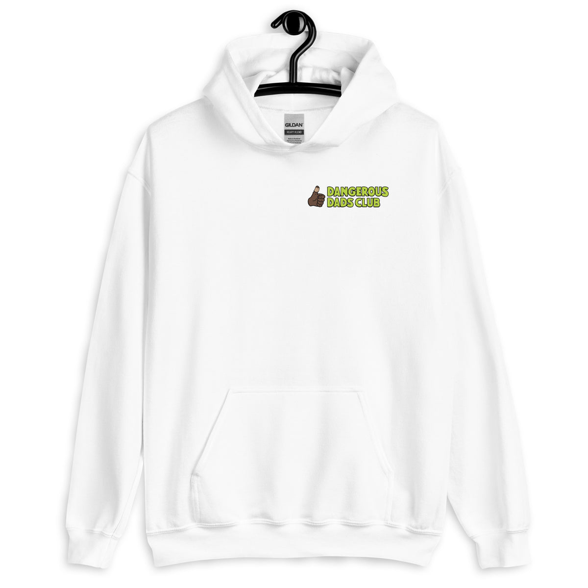 Tennis Blond Hair Dark Skin Tone Glasses Bald Beard Dad Hoodie