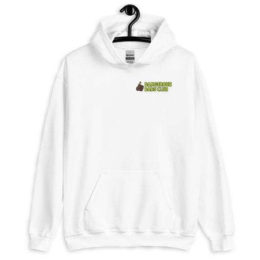 Tennis Brown Hair Dark Skin Tone Glasses Short Beard Dad Hoodie