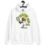 Tennis Blond Hair Dark Skin Tone No-Glasses Long Beard Dad Hoodie