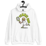 Tennis Blond Hair Light Skin Tone Glasses Bald Stubble Dad Hoodie