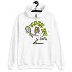 Tennis Brown Hair Light Skin Tone No-Glasses Medium Stubble Dad Hoodie
