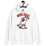 Gym Black Hair Light Skin Tone Glasses Bald Beard Dad Hoodie