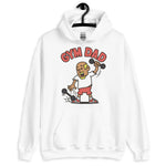 Gym Blond Hair Tan Skin Tone No-Glasses Bald Moustache & Chin Beard Dad Hoodie