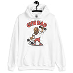 Gym Brown Hair Tan Skin Tone Glasses Bald Beard Dad Hoodie