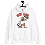 Gym Brown Hair Tan Skin Tone No-Glasses Bald Beard Dad Hoodie